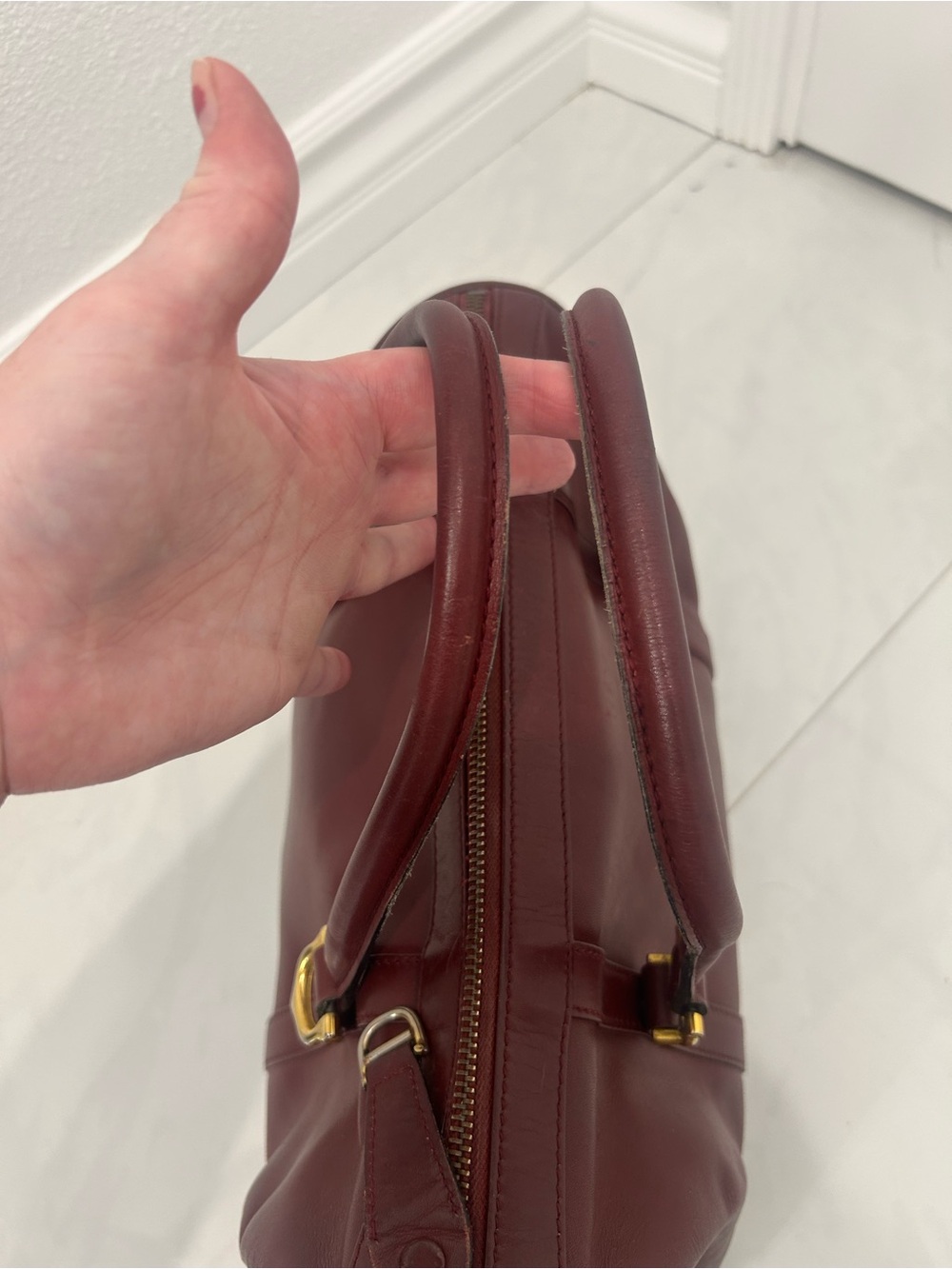 Cartier Leather Boston Bag - Picture 6 of 11